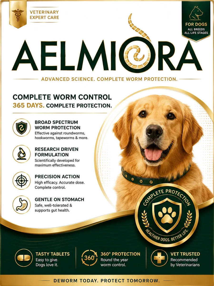 AELMIORA Complete Worm Control pack for dogs, all breeds and all life stages